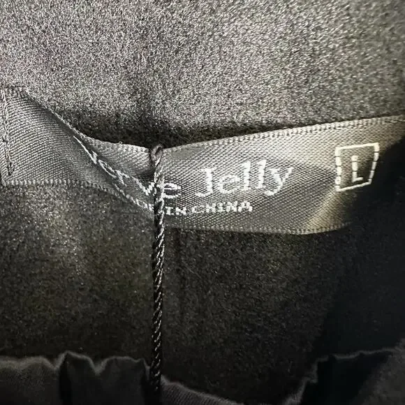 Verve Jelly Black Partial Zip Coat Large - Picture 4 of 5